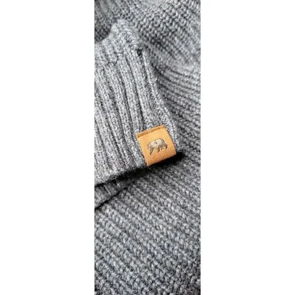 NWT The Normal Brand Marled Merino Wool Polo Sweater Steel Blue 2XL MSRP $128